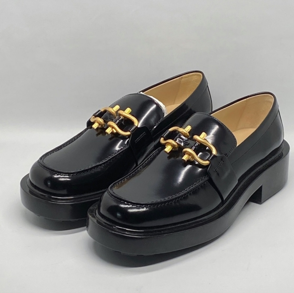 BOTTEGA VENETA Monsieur Leather Loafers Men’s In Black EU 41 US 8 Org $1,300